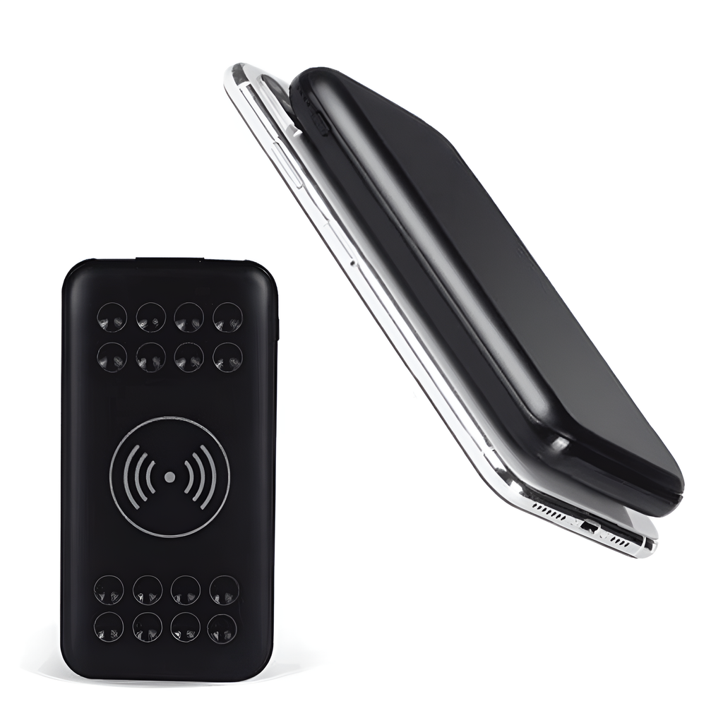 Powerbank Ventouse - Batterie externe sans fil avec ventouses pour iPhone et Android